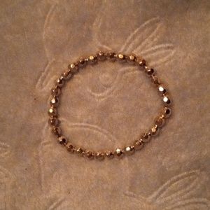 Minimalist handmade shiny and metallic fun casual silver bracelet